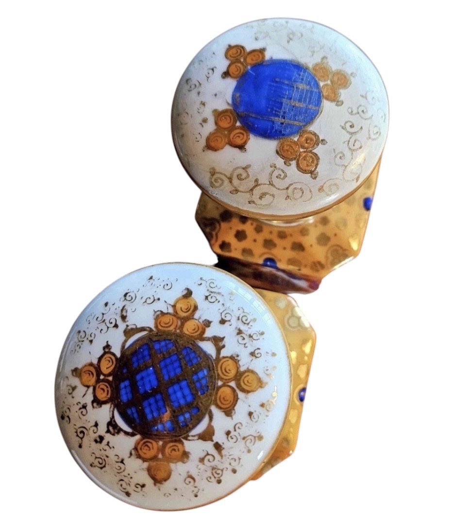 PAIRE DE FLACONS À PARFUM PORCELAINE DE PARIS VERS 1830-photo-4
