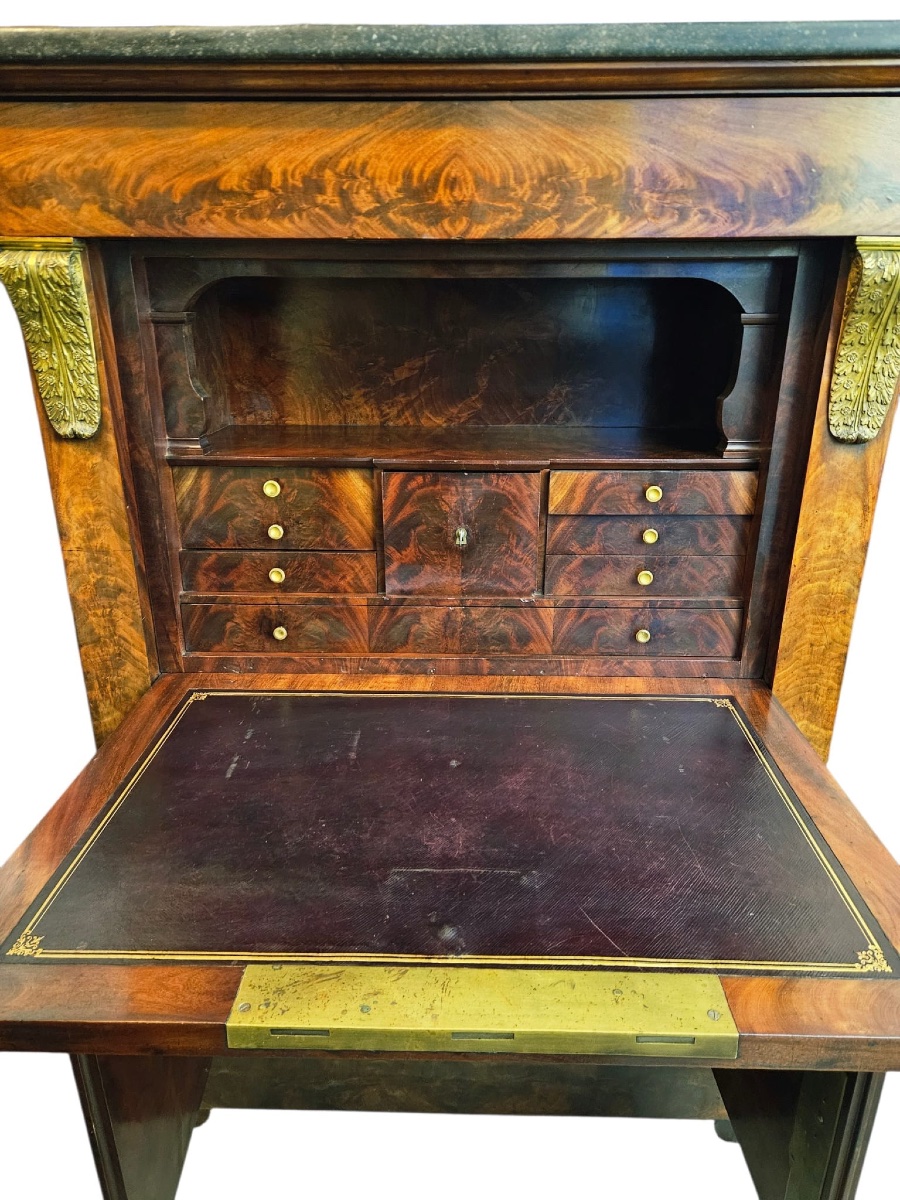 Counterweighted Secretary Desk & Mercury-gilded Bronze, Circa 1820 -photo-2