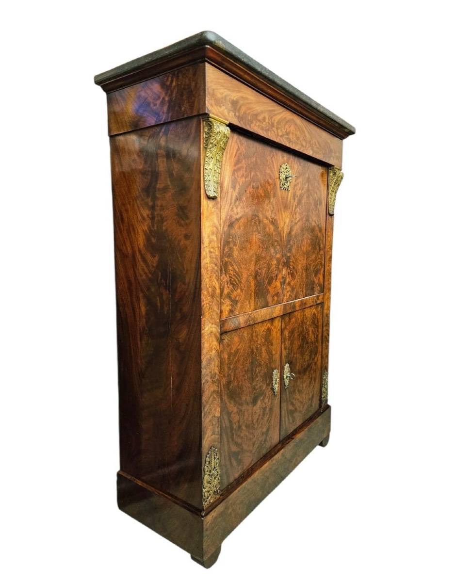Counterweighted Secretary Desk & Mercury-gilded Bronze, Circa 1820 -photo-3