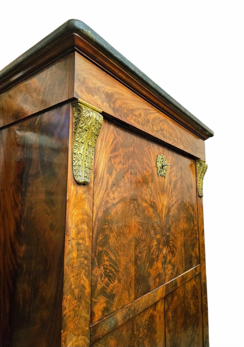 Counterweighted Secretary Desk & Mercury-gilded Bronze, Circa 1820 -photo-1