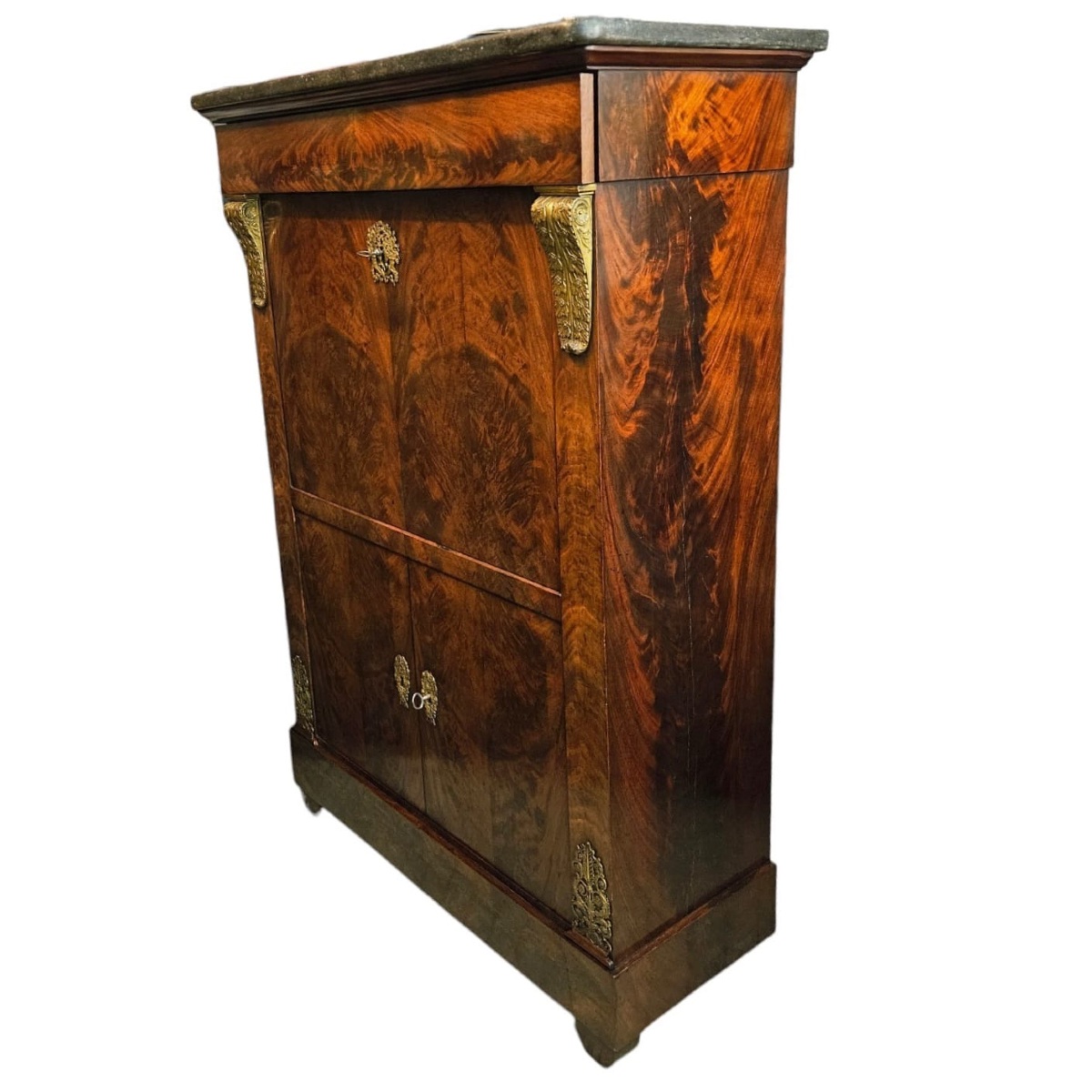 Counterweighted Secretary Desk & Mercury-gilded Bronze, Circa 1820 -photo-2