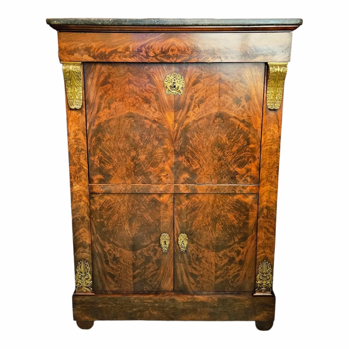 Counterweighted Secretary Desk & Mercury-gilded Bronze, Circa 1820 