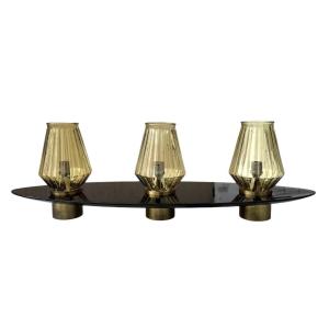 MAISON ARLUS GRANDE LAMPE NAVETTE À POSER VERS 1950