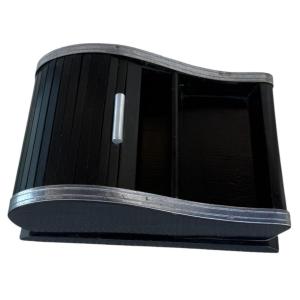 Art Deco Lacquer And Chrome Roll-top Cabinet