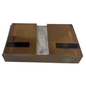 Art Deco Box, Guilloché Metal, Parchment, And Black Enamel