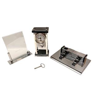 Art Deco Desk Set Made Of Chrome-plated Metal And Bakelite – Circa 1930
