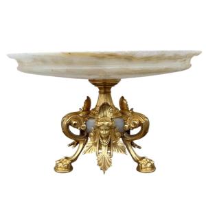 Goblet Mainly Made Of Onyx And Gilded Bronze Attributed To The Compagnie Des Marb