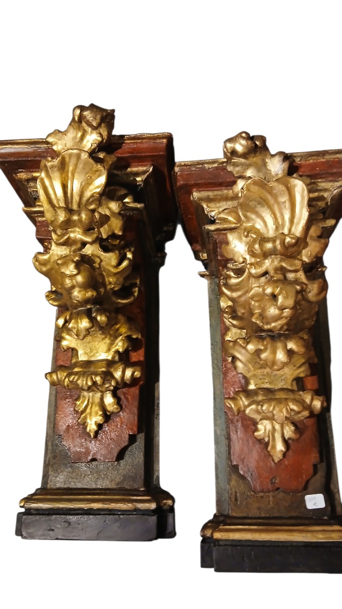 Gilded Wood Wall Sconces