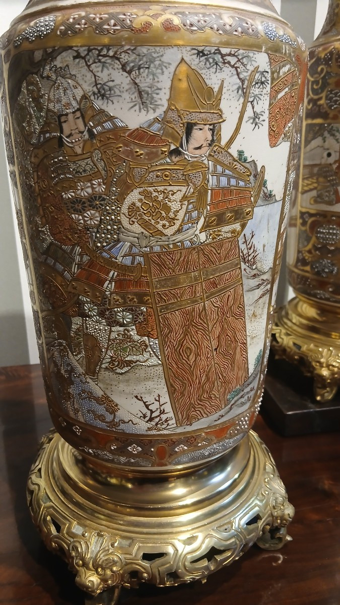 Paire de vases japonais-photo-2