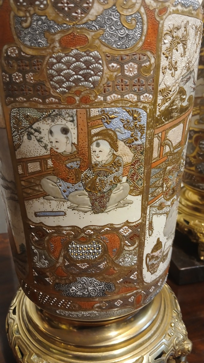Paire de vases japonais-photo-4