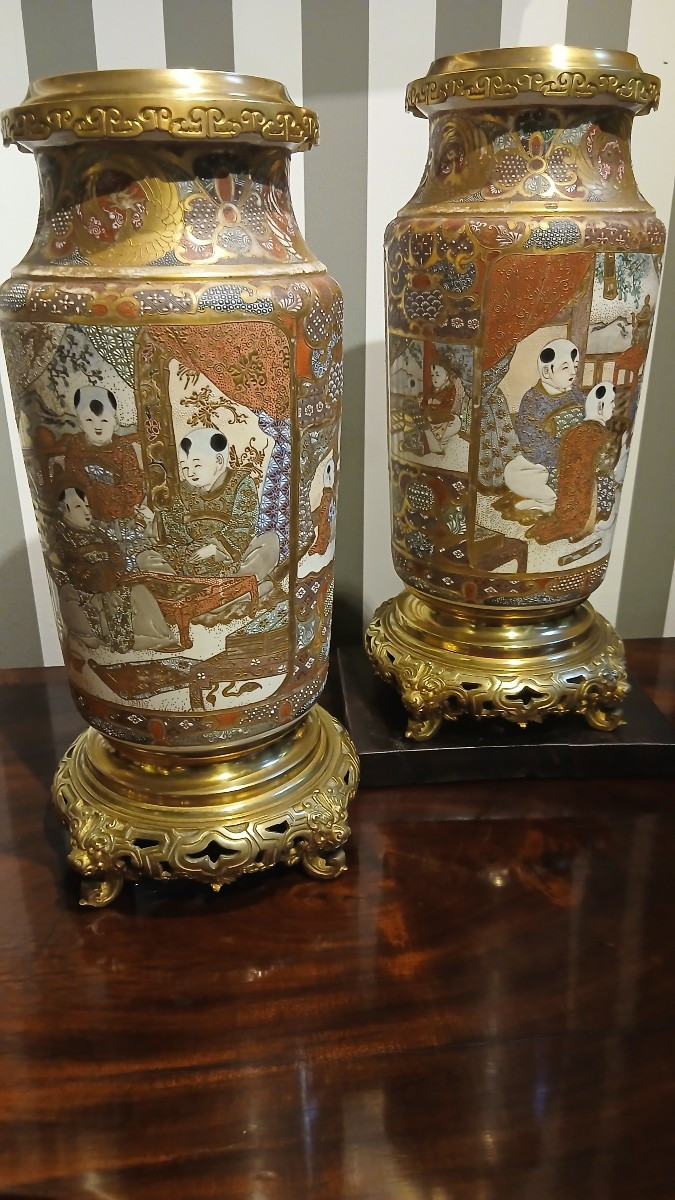 Paire de vases japonais