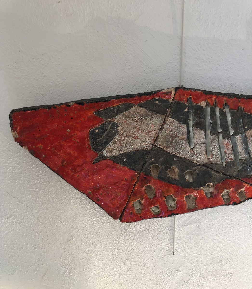 Important panneau en céramique du milieu du XX siècle -photo-3