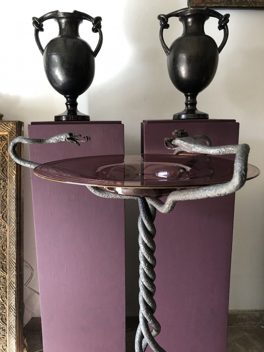 Alessandro Mazzucotelli piétement en fer battu -photo-3