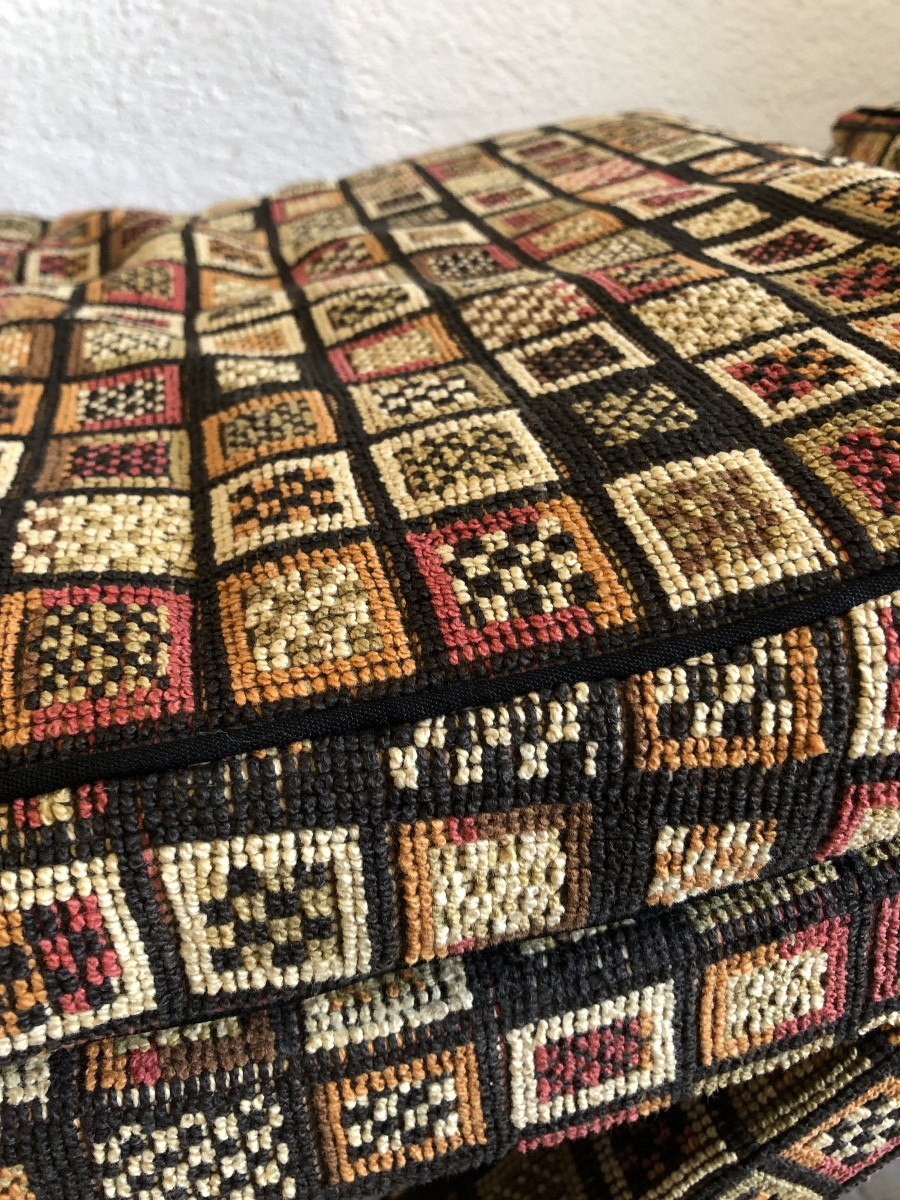 Paire de tabourets 1970 David Hicks -photo-2