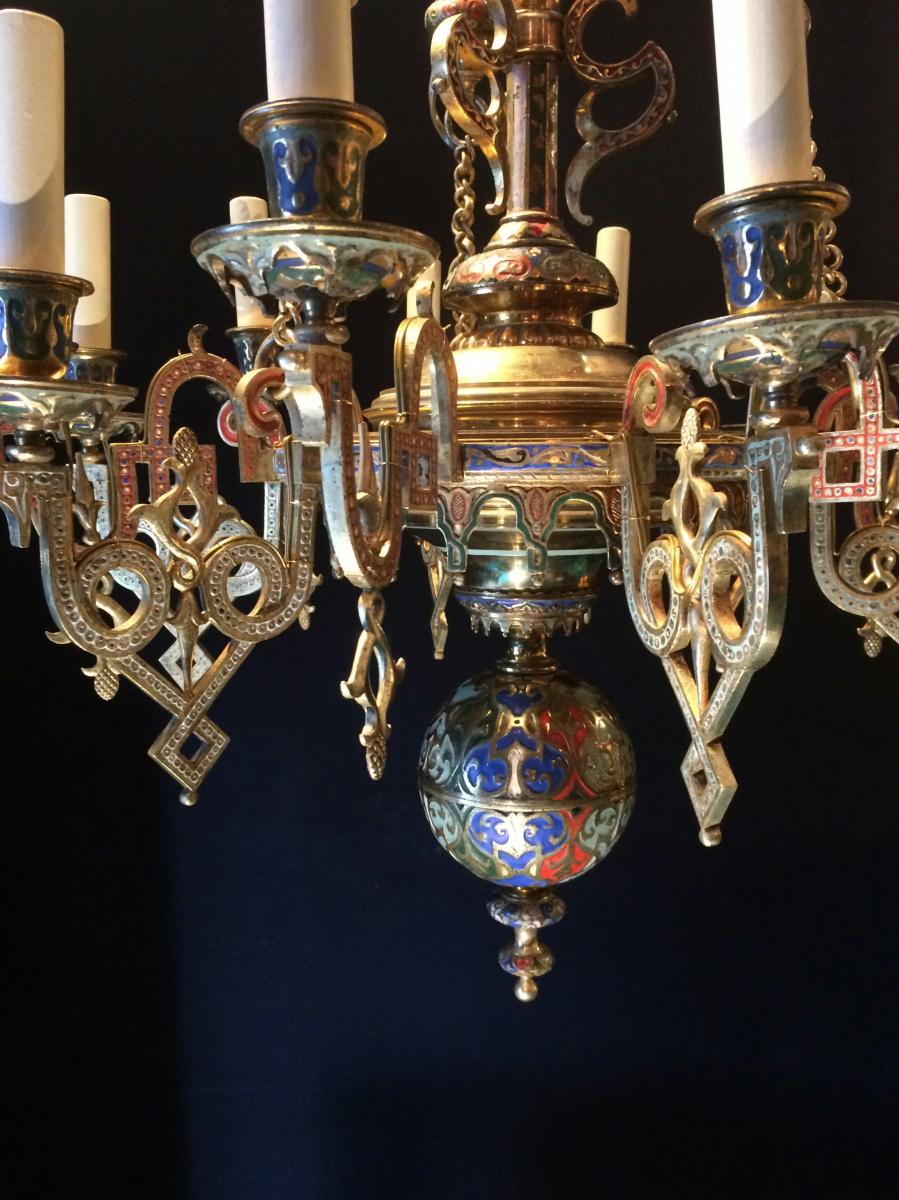 Lustre Polychrome Dans Le Goût Russe -photo-2