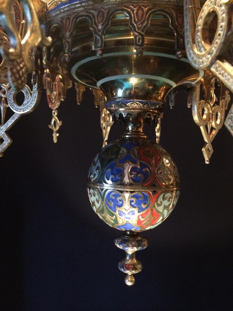 Lustre Polychrome Dans Le Goût Russe -photo-5