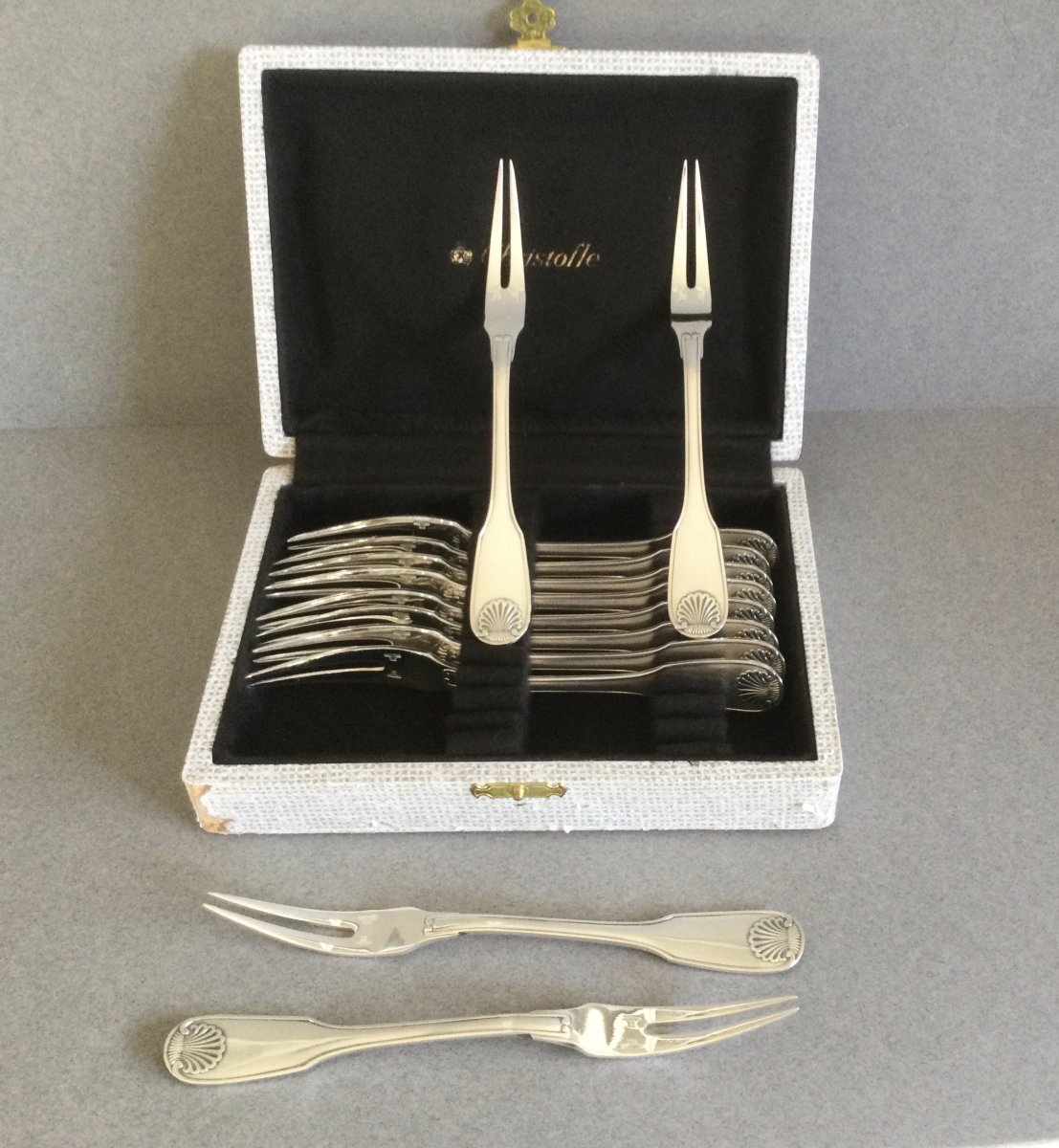 12 Christofle Snail Forks-photo-2