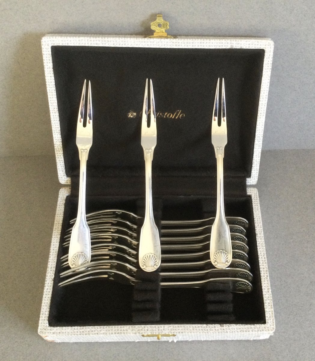 12 Christofle Snail Forks-photo-2