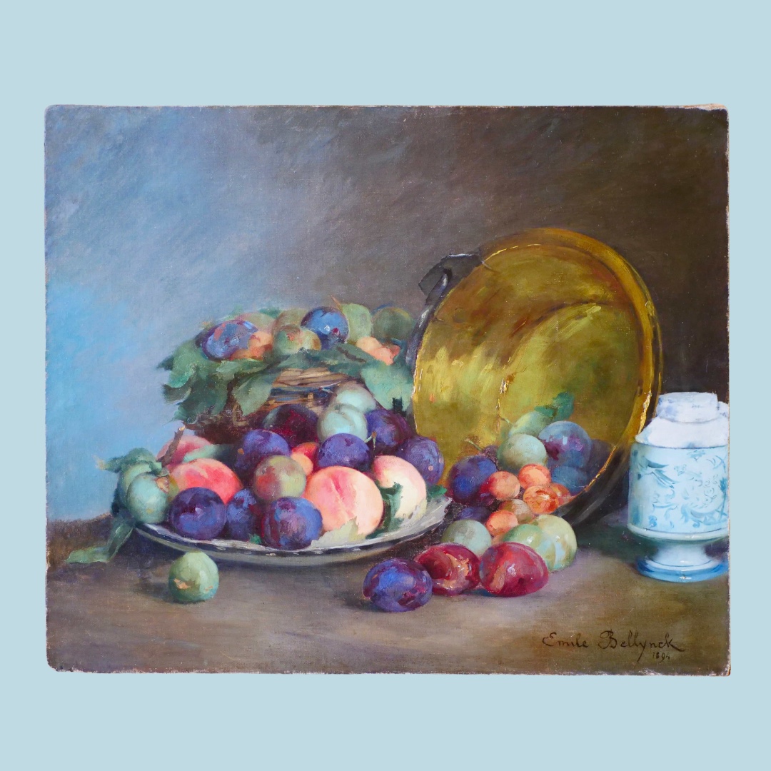 Nature Morte Aux Fruits, Signée Emile Bellynck, Datée De 1894