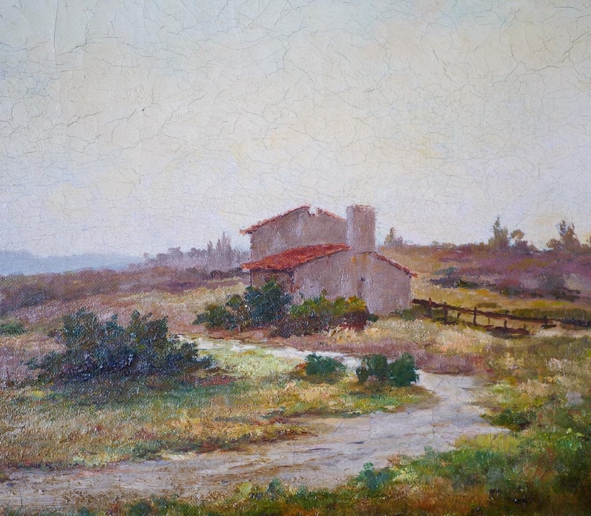 Martigues, Huile Sur Toile Non Signée-photo-3