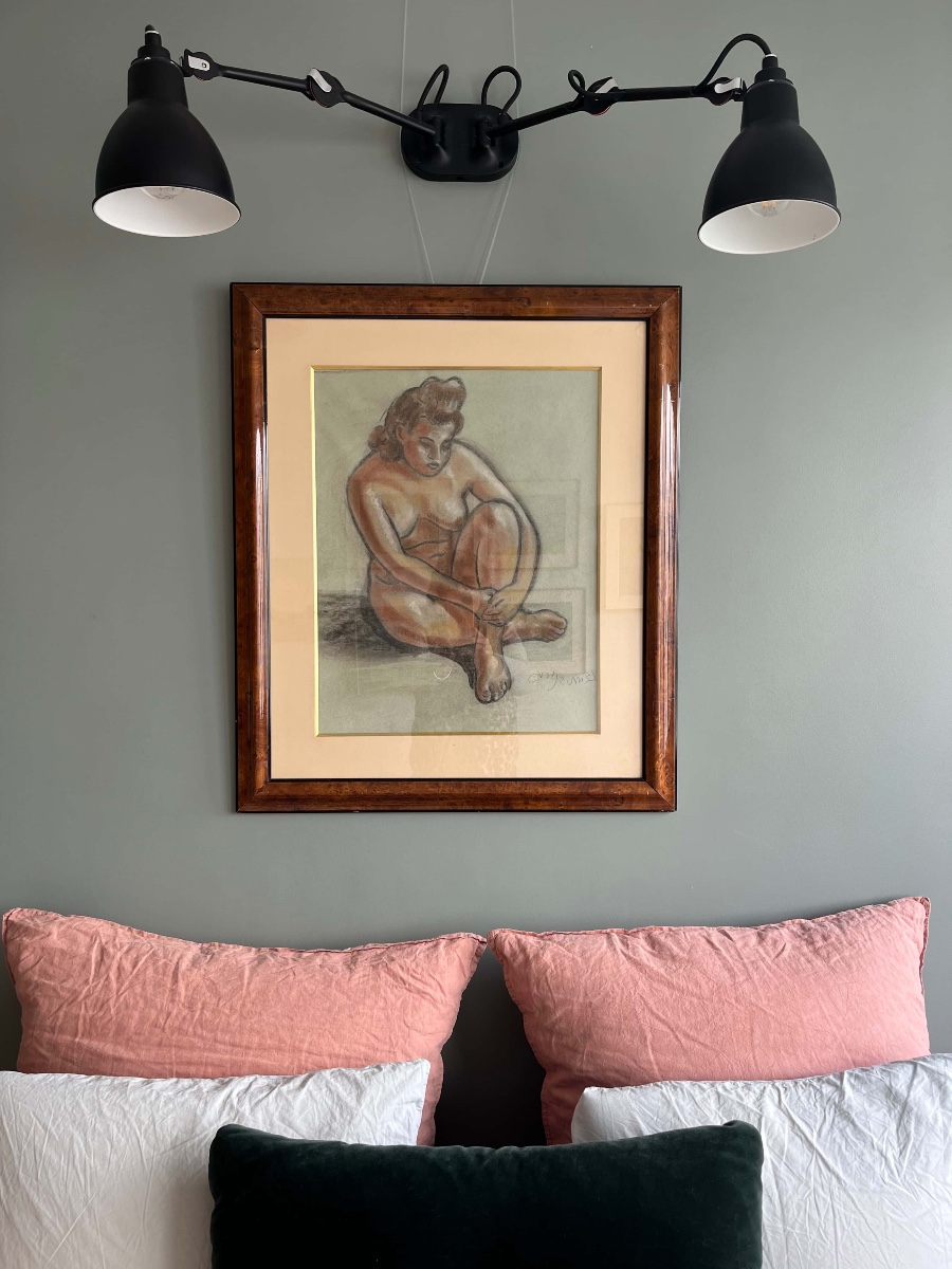 Nu assis, sanguine et fusain sur papier-photo-3