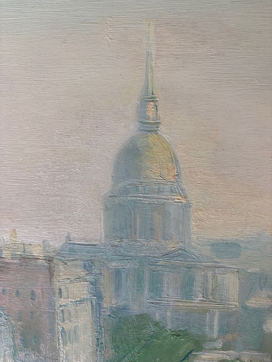 View Of The Invalides In Paris, Oil On Panel Signed H. Pinguenet (1889–1972)-photo-3