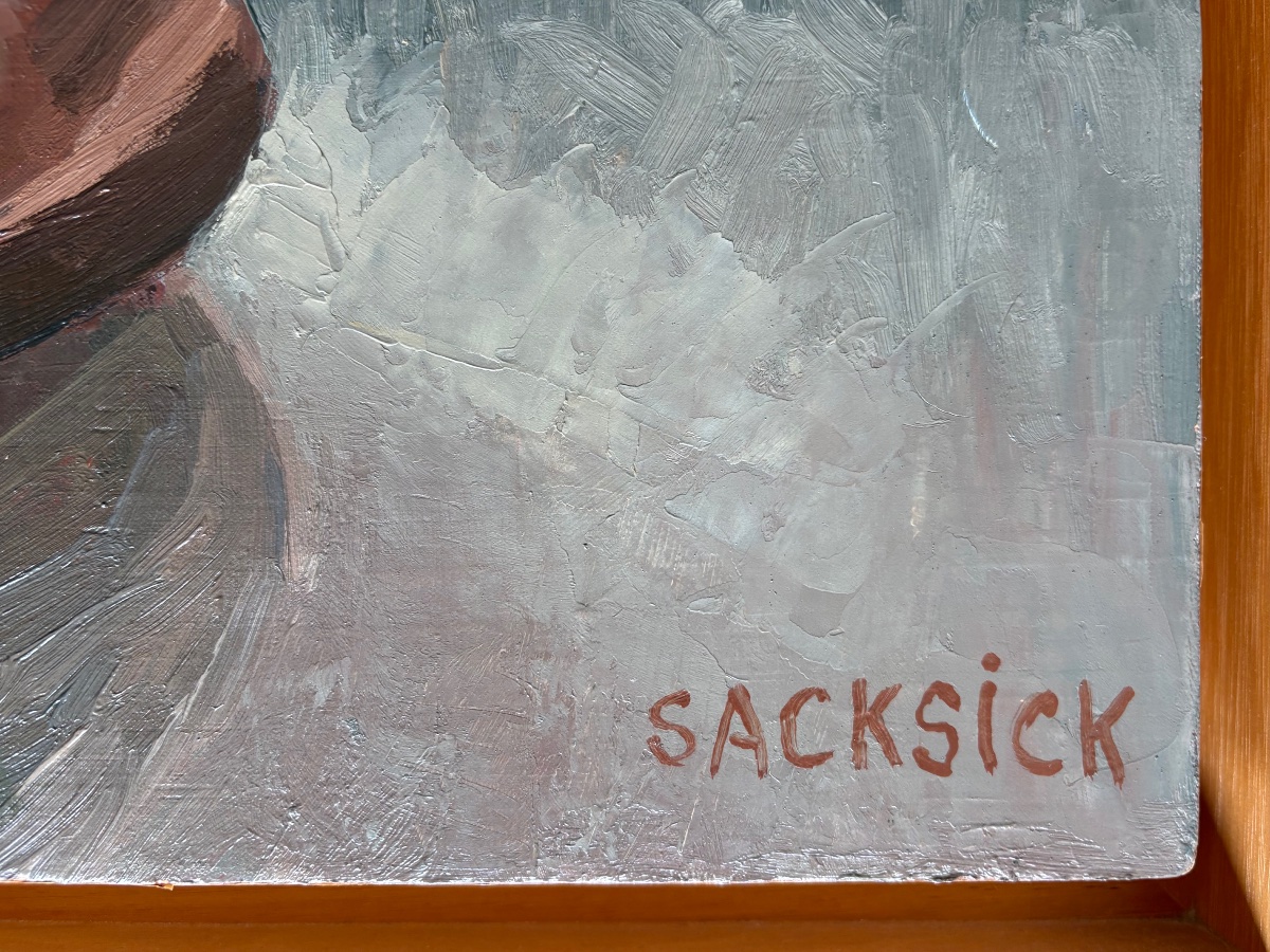 Spring, Oil On Canvas Mounted On Wood, Signed Gilles Sacksick-photo-3
