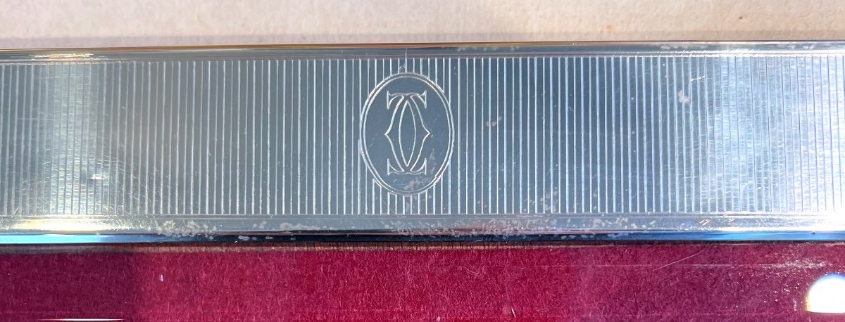 Cartier Grand Cadre Photo En Argent Sterling Et Bois Vernis 1970 - 80-photo-3