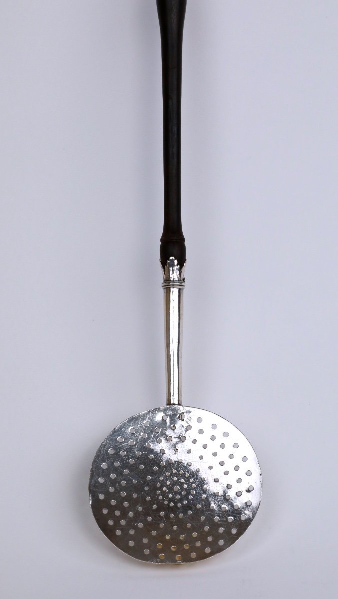 Rare écumoire En Argent XVIIe Siècle La Haye, Les Pays-bas  -photo-2