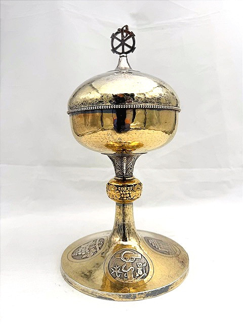 Gilt Silver Ciborium, Brussels, Art Deco Period – Joseph Devroye 
