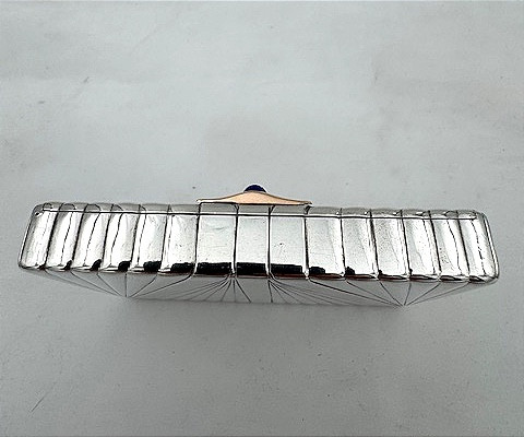 Art Deco Style Silver Cigarette Case - Saint Petersburg (1908-1926)-photo-2