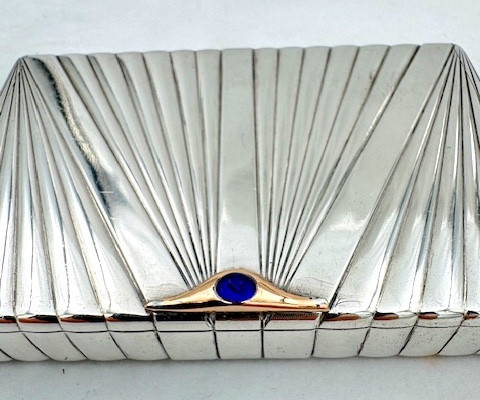 Art Deco Style Silver Cigarette Case - Saint Petersburg (1908-1926)-photo-4