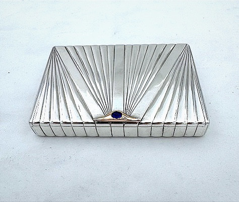 Art Deco Style Silver Cigarette Case - Saint Petersburg (1908-1926)