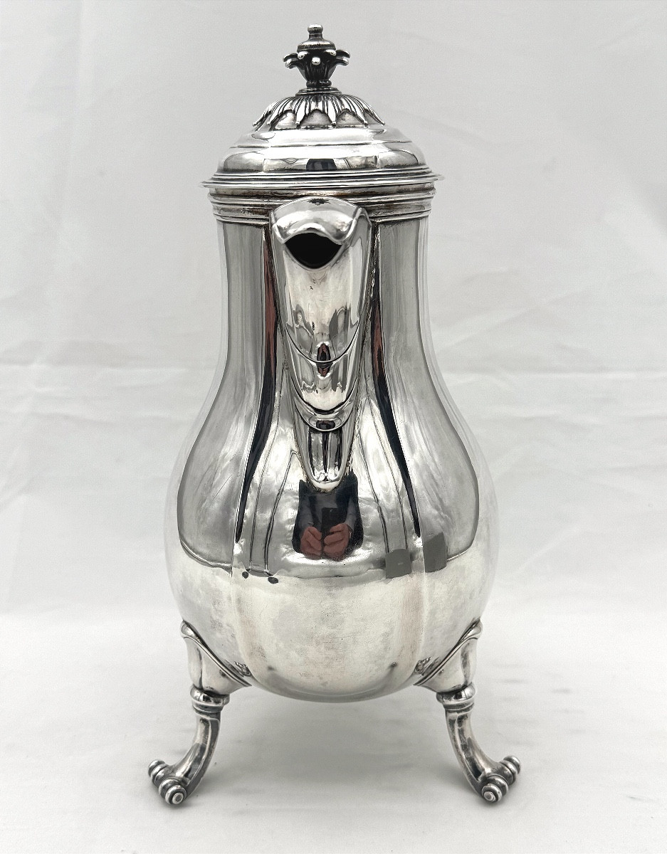 Mons 1745 - 46 Cafetière  d'époque Louis XV En Argent Massif-photo-2