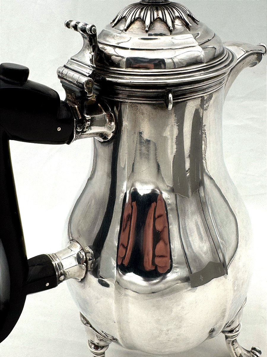 Mons 1745 - 46 Cafetière  d'époque Louis XV En Argent Massif-photo-3