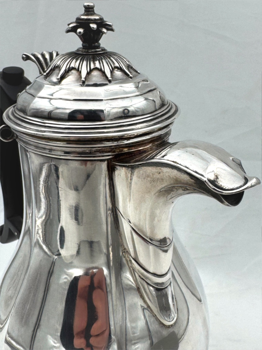 Mons 1745 - 46 Cafetière  d'époque Louis XV En Argent Massif-photo-2