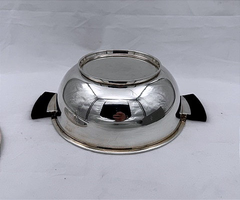 Art Deco Style Danish Silver Bowl With Lid, Signed Carl M Cohr De Fredericia - 1934-photo-3