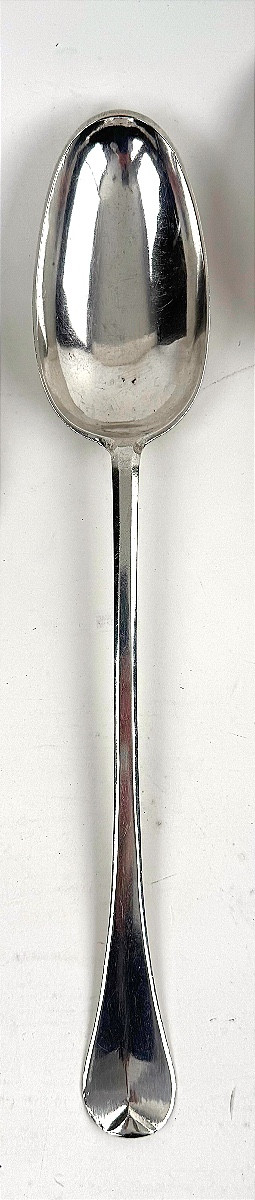 Cuiller à ragoût en argent massif, Liege 1728 Dieudonné Crasset