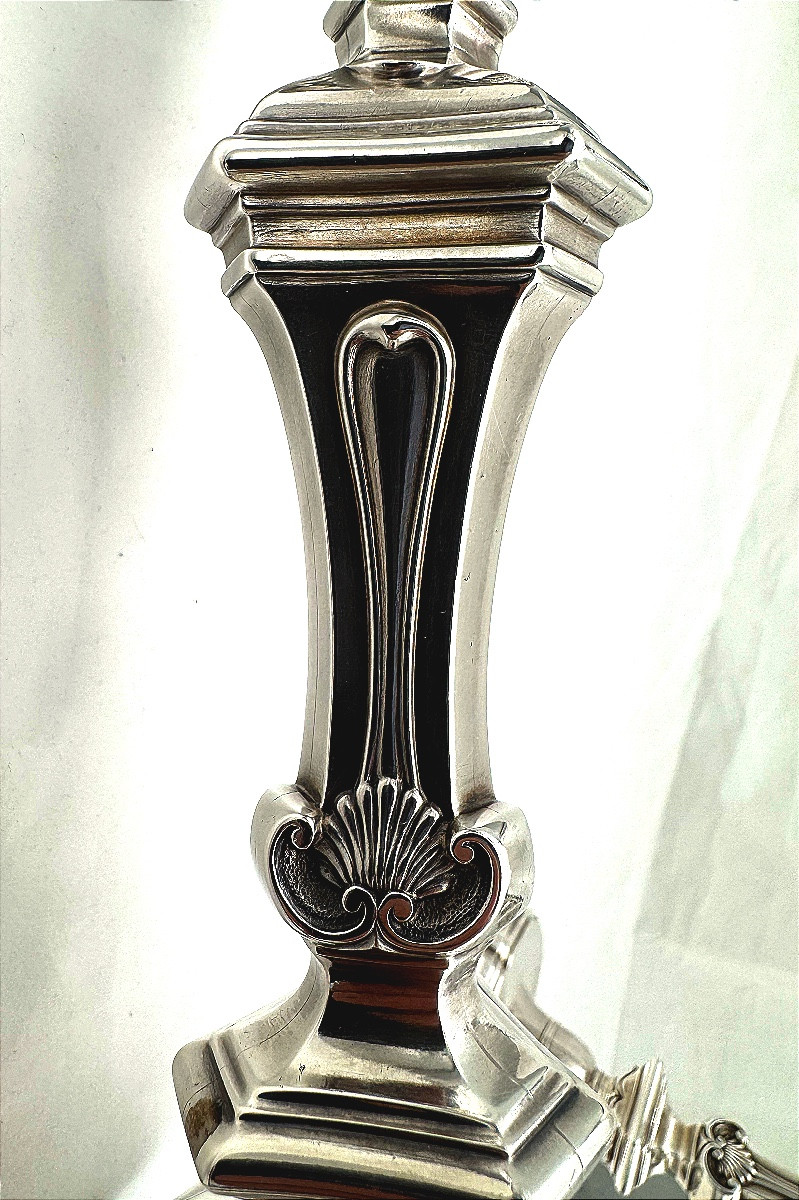 Paire de flambeaux  en argent, Avignon,  vers 1730-photo-4