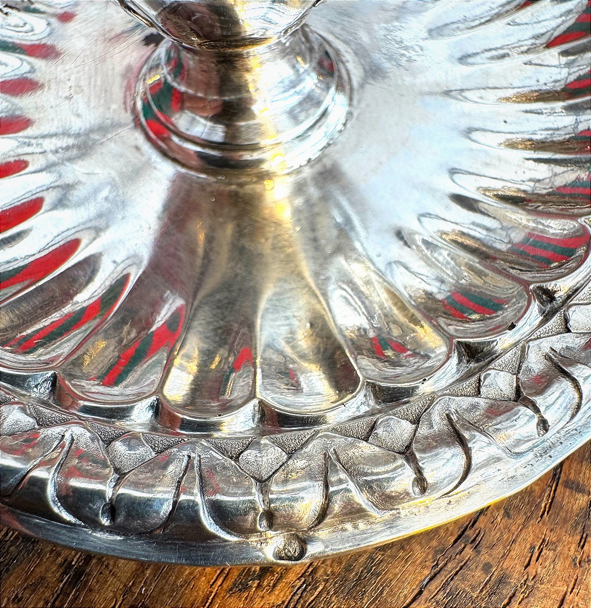 Rare Silver Hand Candlestick By Jean-charles Roquillet-desnoyers, Paris 1778-photo-5