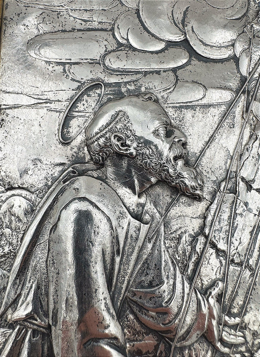 17th-century Silver Plaque Depicting Saint Francis Of Assisi Receiving The Stigmata-photo-2