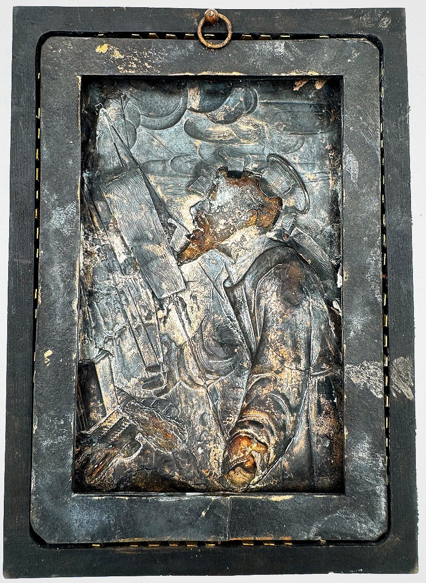 17th-century Silver Plaque Depicting Saint Francis Of Assisi Receiving The Stigmata-photo-3