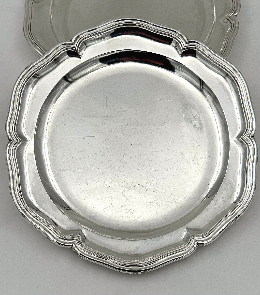 Deux assiettes en argent du XVIIIe siècle, Anvers 1765, orfèvre Lambertus van Ghemert-photo-3