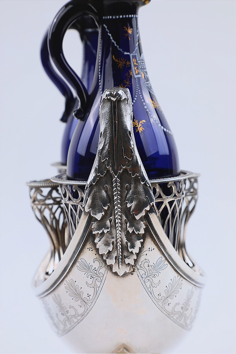 Service à huilier-vinaigrier époque Directoire/Empire en argent massif, Paris 1798-1809 -photo-3