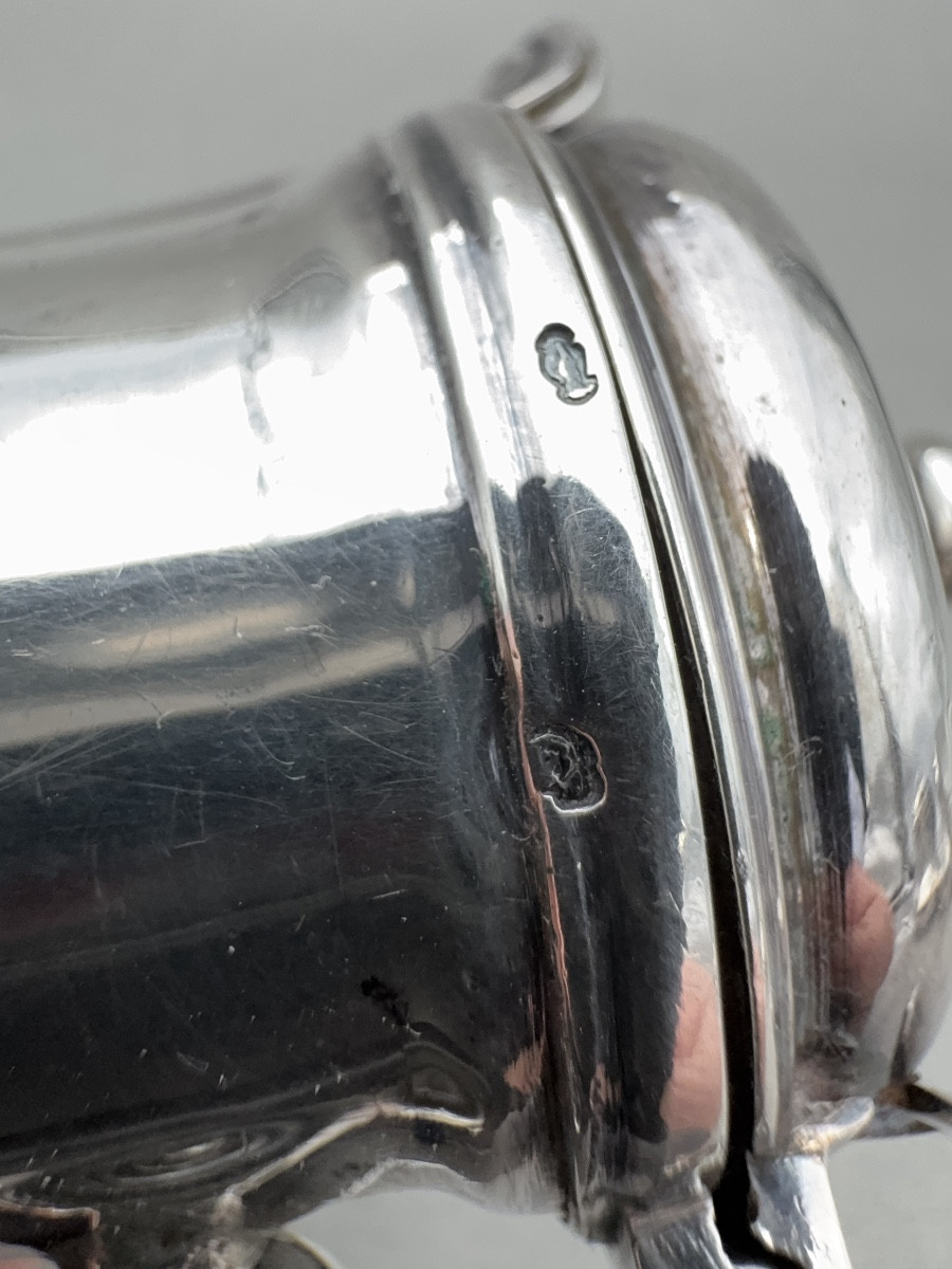 Verseuse cafetière égoïste argent massif XVIIIème  Pierre Charles Micallef Paris 1787-photo-4