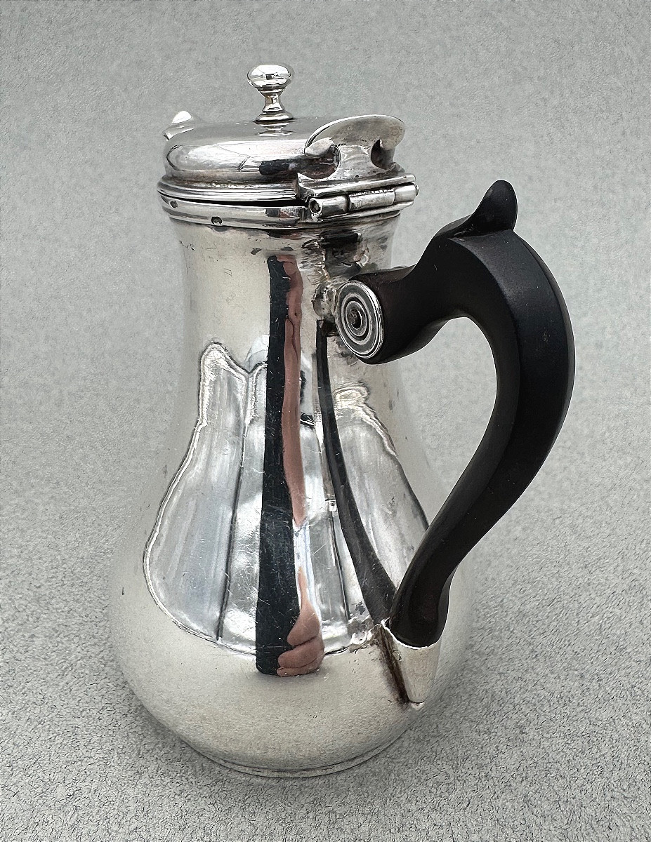 Verseuse cafetière égoïste argent massif XVIIIème  Pierre Charles Micallef Paris 1787-photo-4