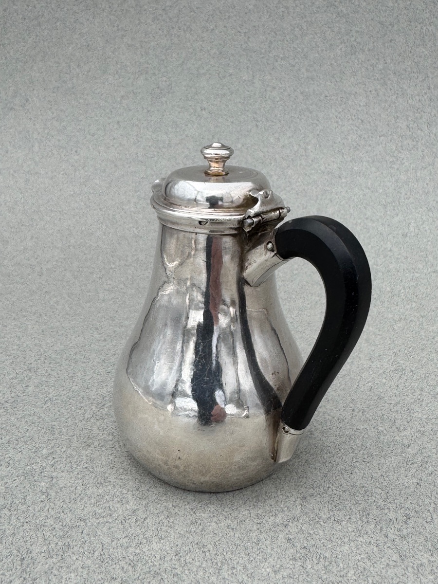Verseuse cafetière égoïste argent massif XVIIIème Pierre Charles Micallef Paris 1787-photo-3