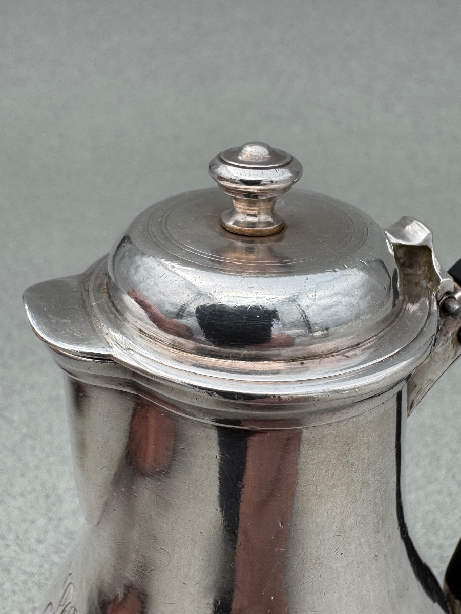 Verseuse cafetière égoïste argent massif XVIIIème Pierre Charles Micallef Paris 1787-photo-4