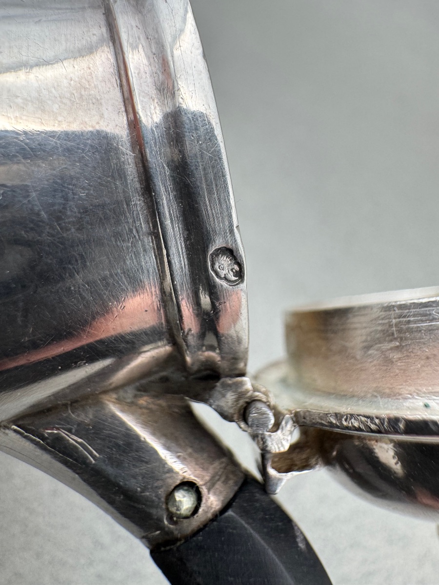 Verseuse cafetière égoïste argent massif XVIIIème Pierre Charles Micallef Paris 1787-photo-2