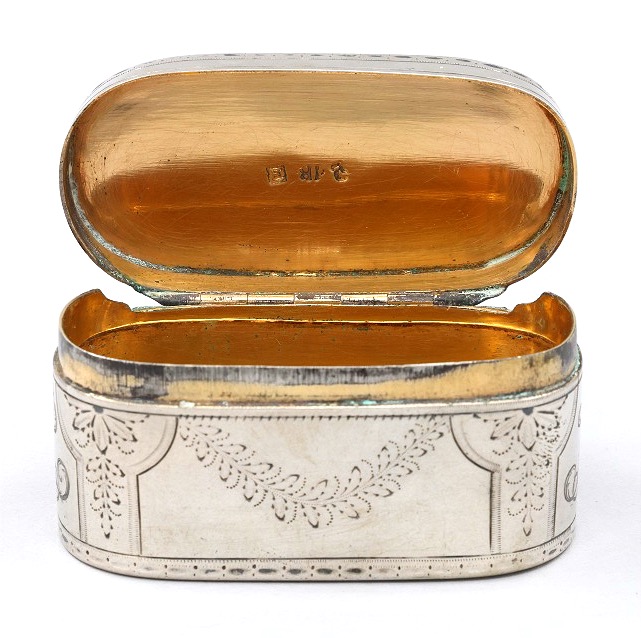 Tabatière en argent massif, fin du XVIIIe siècle  -  Liège-photo-3